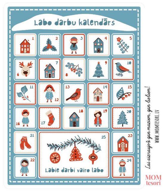 Labo darbu ADVENTES KALENDĀRS