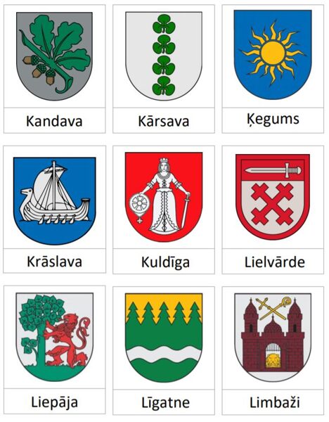 Latvijas Novadu pilsētu ģerboņi